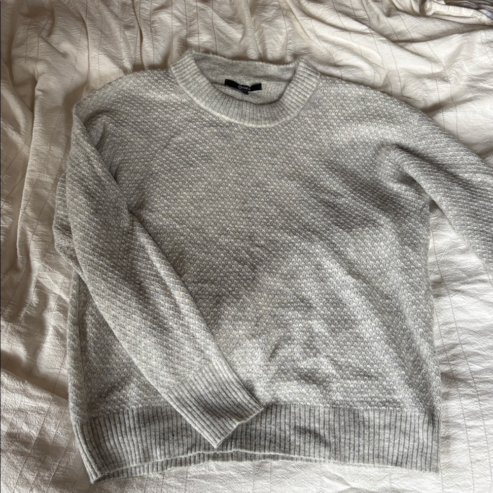 Quince Diamond Stitch Alpaca Sweater, Medium - Picture 3 of 4